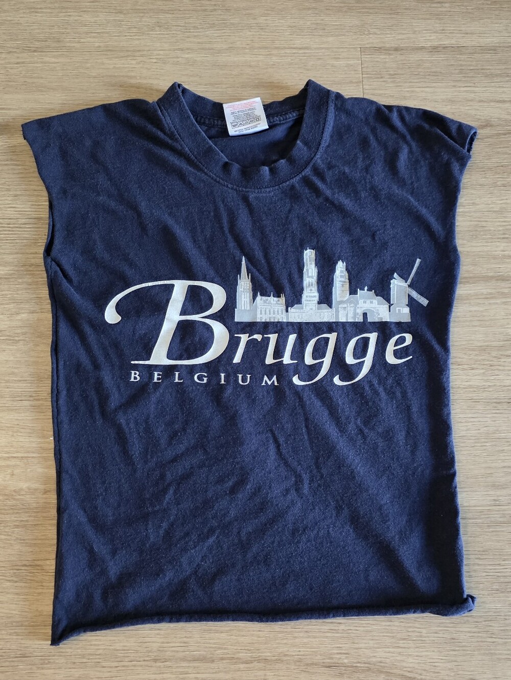 Vintage Modified Brugge Belgium Cut Off T-shirt XS